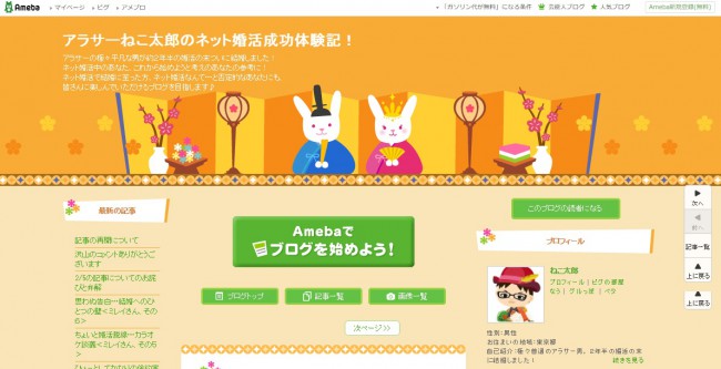 アラサーねこ太郎のネット婚活成功体験記！